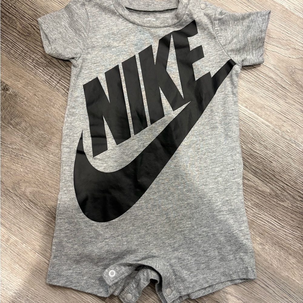 Nike Gray Romper with Black Logo
